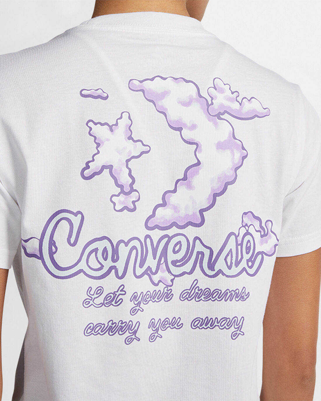 Women's Converse Dreamer Graphic T-Shirts White | Australia-83021