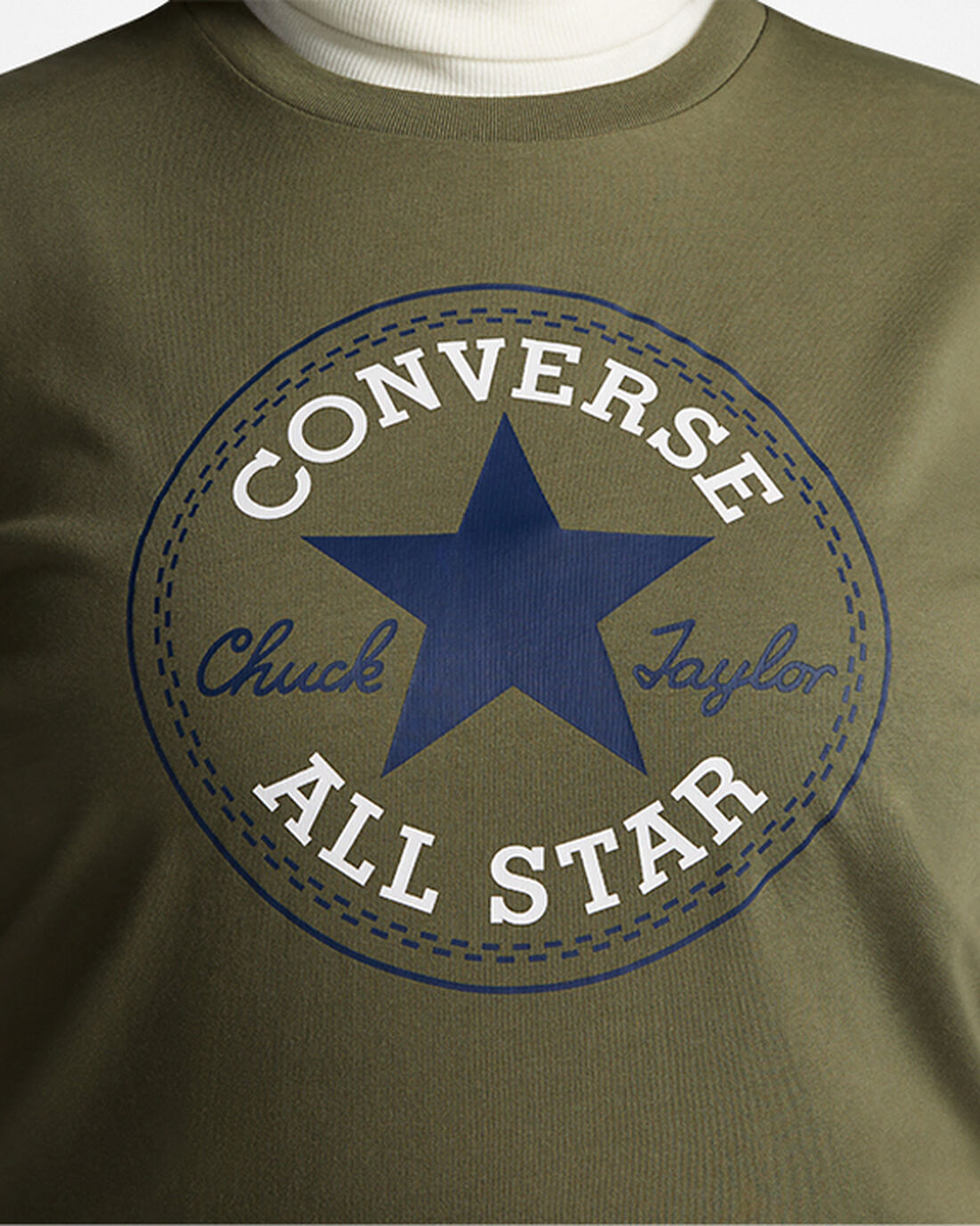 Women's Converse Go-To All Star Patch Standard Fit T-Shirts Olive | Australia-75108