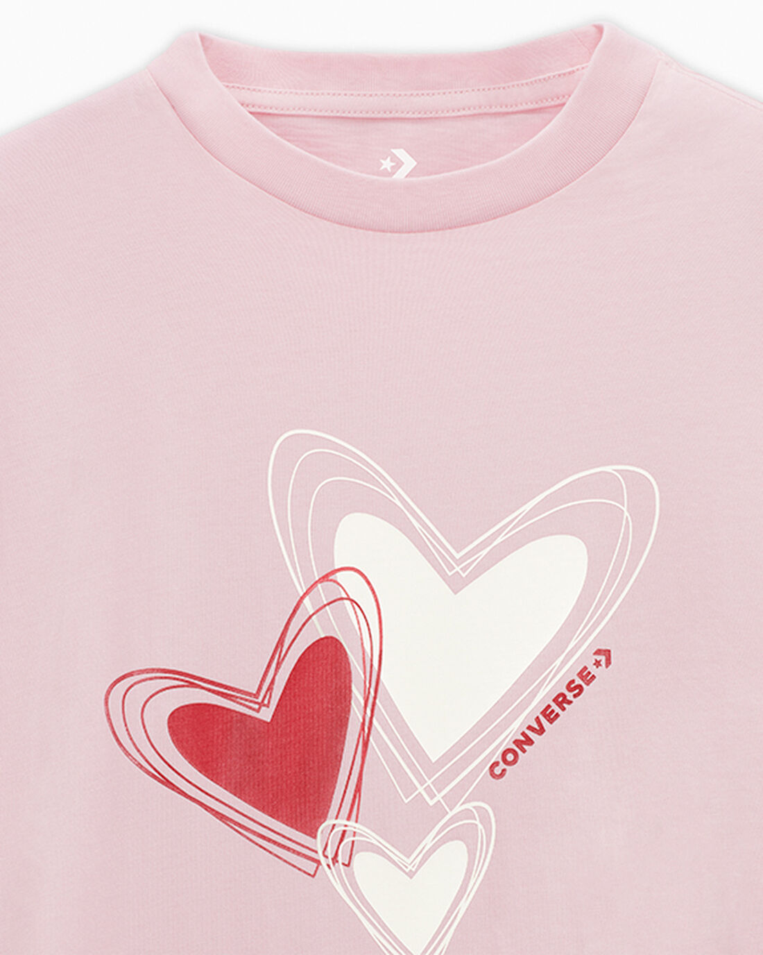 Women's Converse Hearts Graphic T-Shirts Orange Pink | Australia-16293