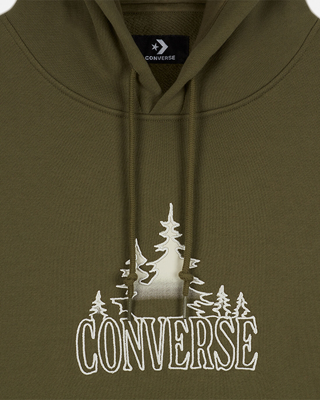 Women's Converse Loose Fit Graphic Hoodies Olive | Australia-27908