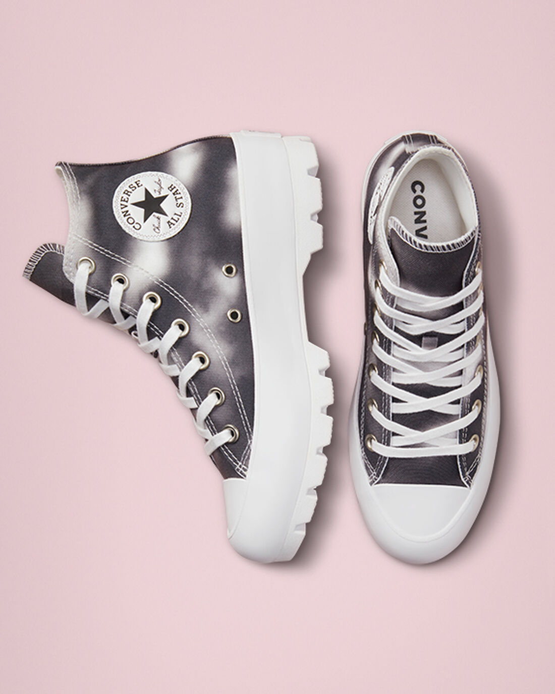 Women's Converse Muted Cloud Wash Lugged Chuck Taylor All Star High Top Sneakers Silver/White | Australia-34572