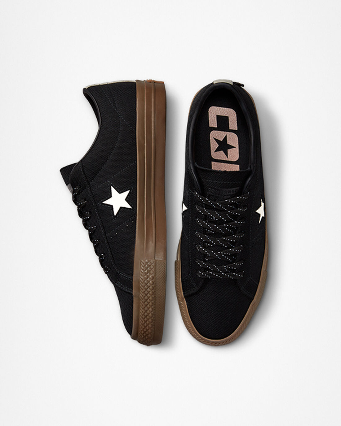 Women's Converse One Star Pro Cordura Canvas Skate Shoes Black/White | Australia-95631