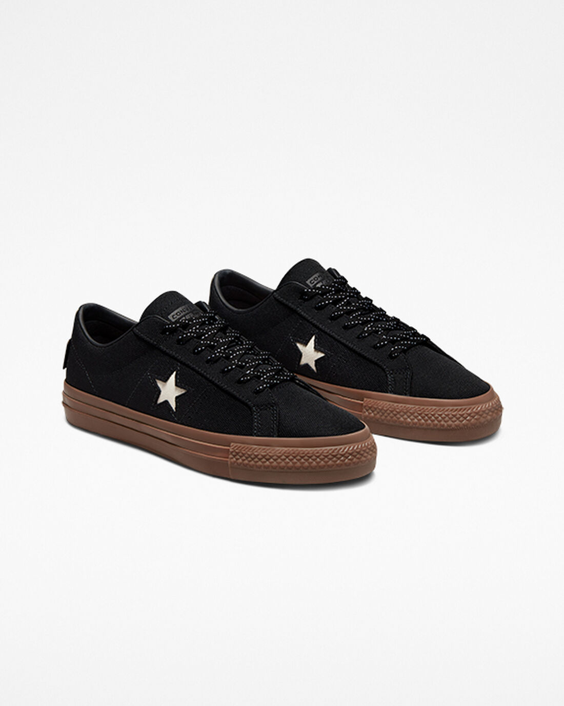 Women's Converse One Star Pro Cordura Canvas Skate Shoes Black/White | Australia-95631