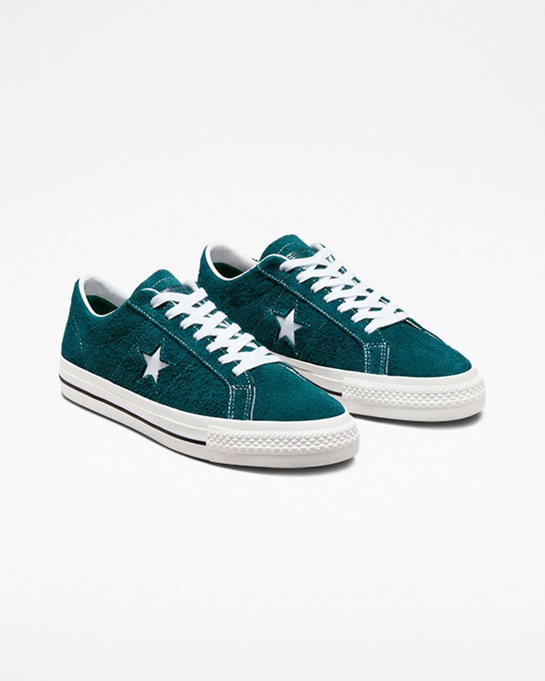 Women's Converse One Star Pro Vintage Suede Skate Shoes Green/Black/White | Australia-47359