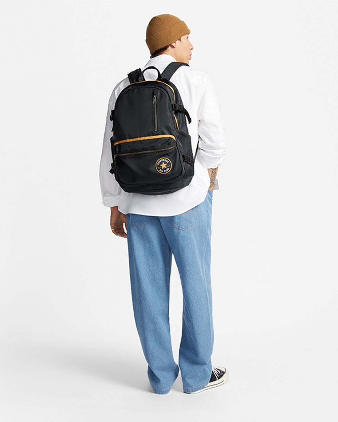 Women's Converse Premium Straight Edge Backpacks Black | Australia-87964