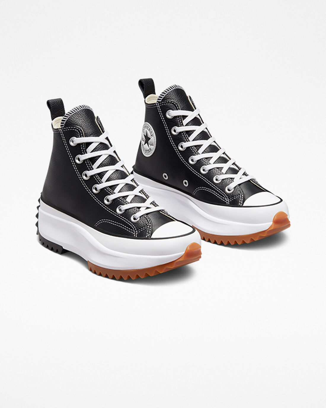 Women's Converse Run Star Hike High Top Sneakers Black/White | Australia-06581