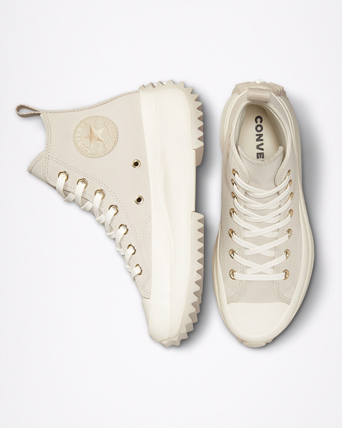 Women's Converse Run Star Hike High Top Sneakers Beige | Australia-28367