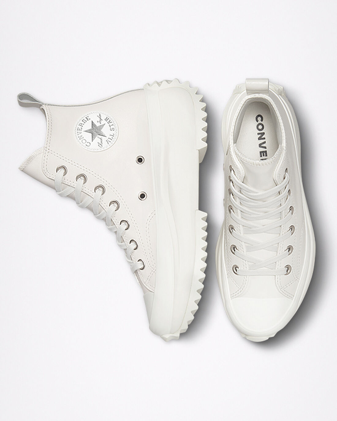 Women's Converse Run Star Hike High Top Sneakers White/Silver | Australia-67589