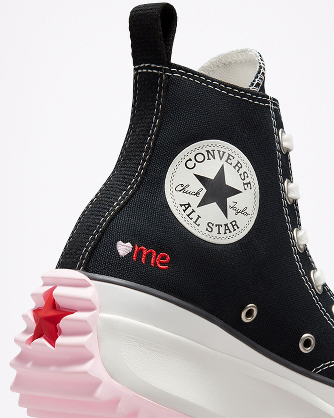 Women's Converse Run Star Hike High Top Sneakers Black/Red | Australia-78453