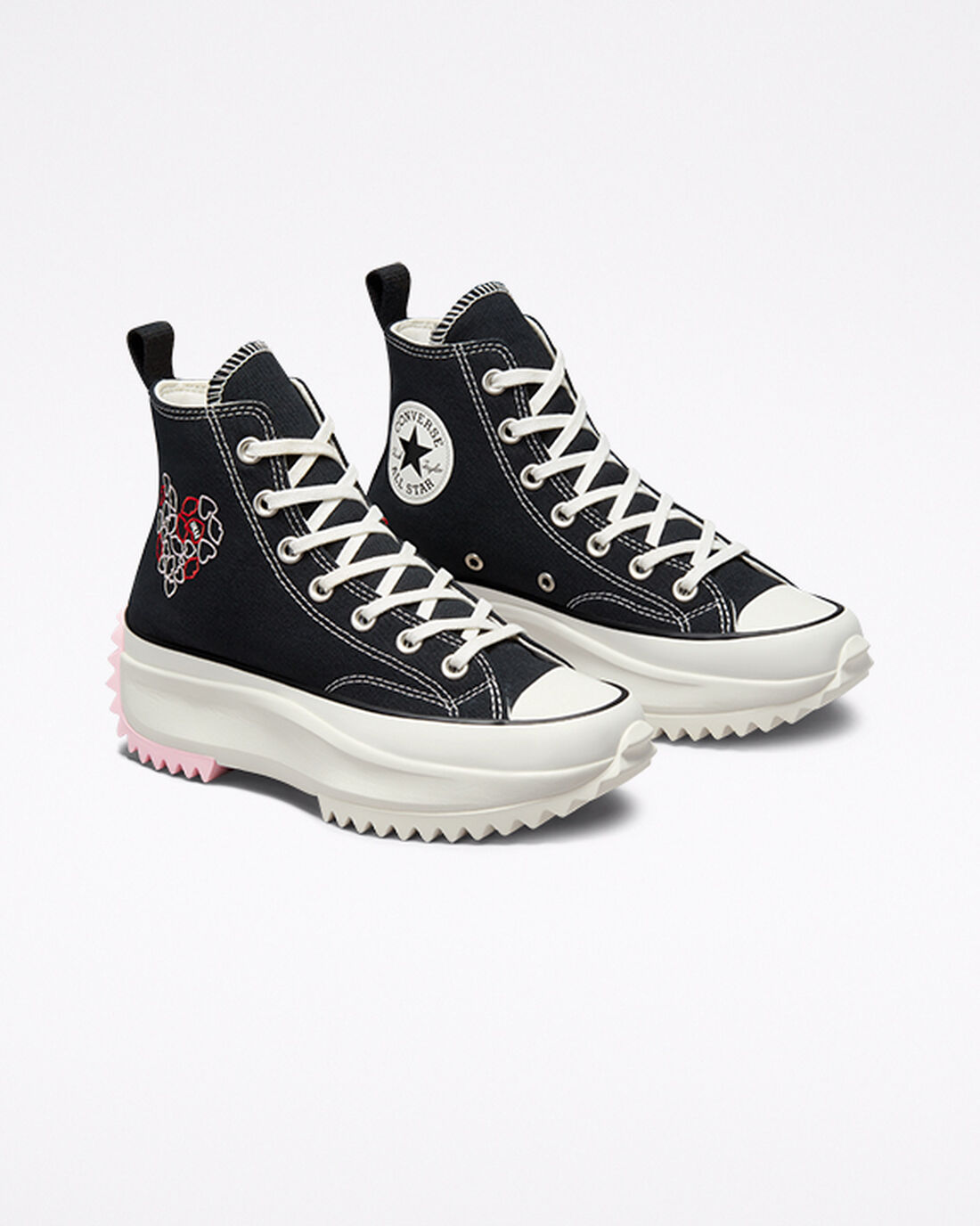 Women's Converse Run Star Hike High Top Sneakers Black/Red | Australia-78453