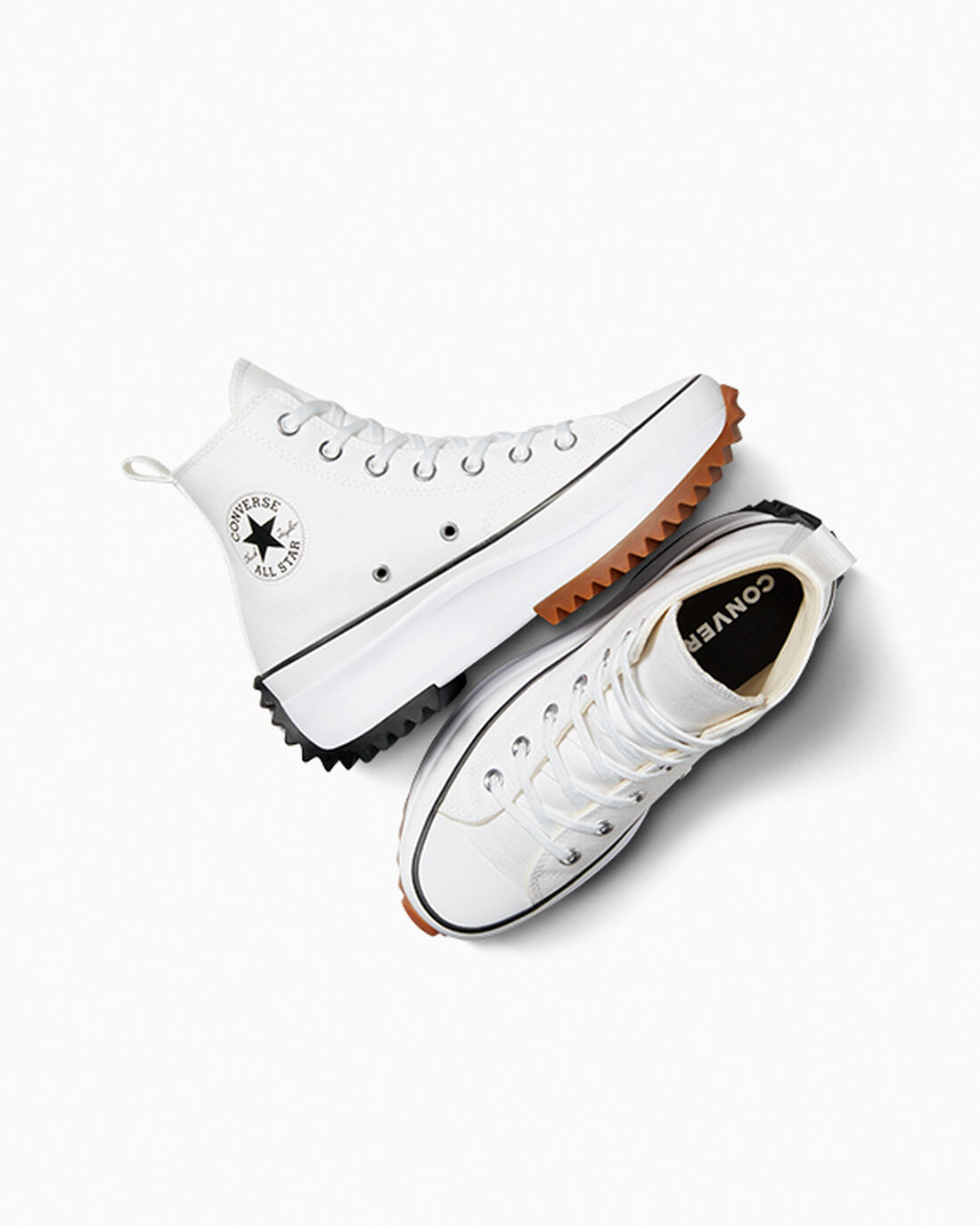 Women's Converse Run Star Hike High Top Sneakers White/Black | Australia-91476