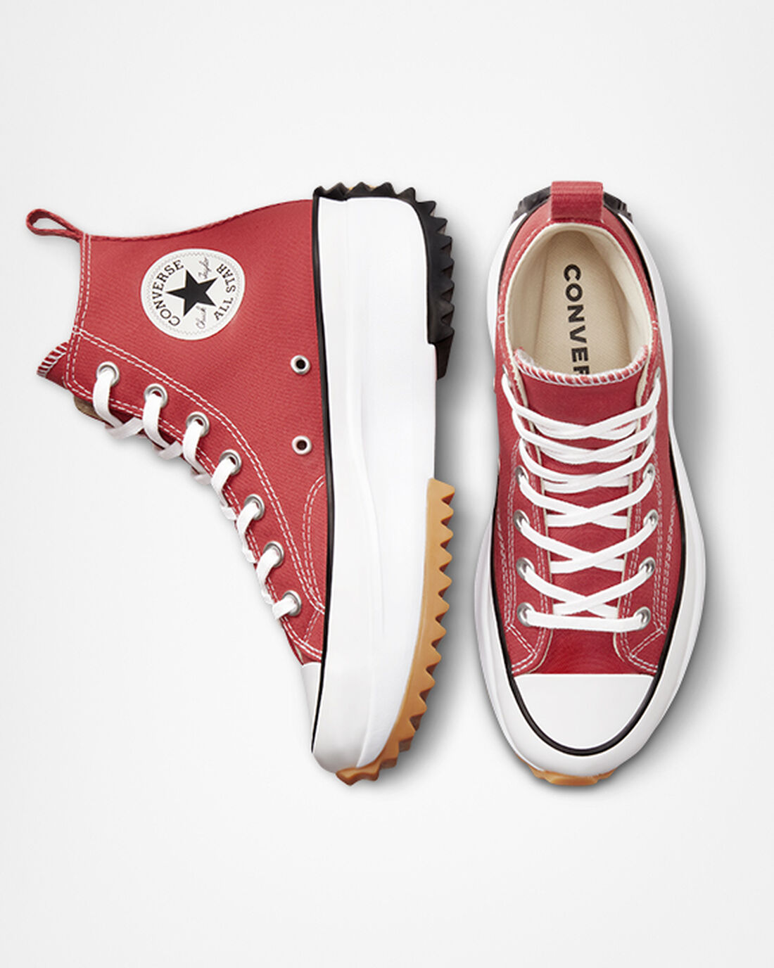 Women's Converse Run Star Hike High Top Sneakers Red/White/Black | Australia-96517