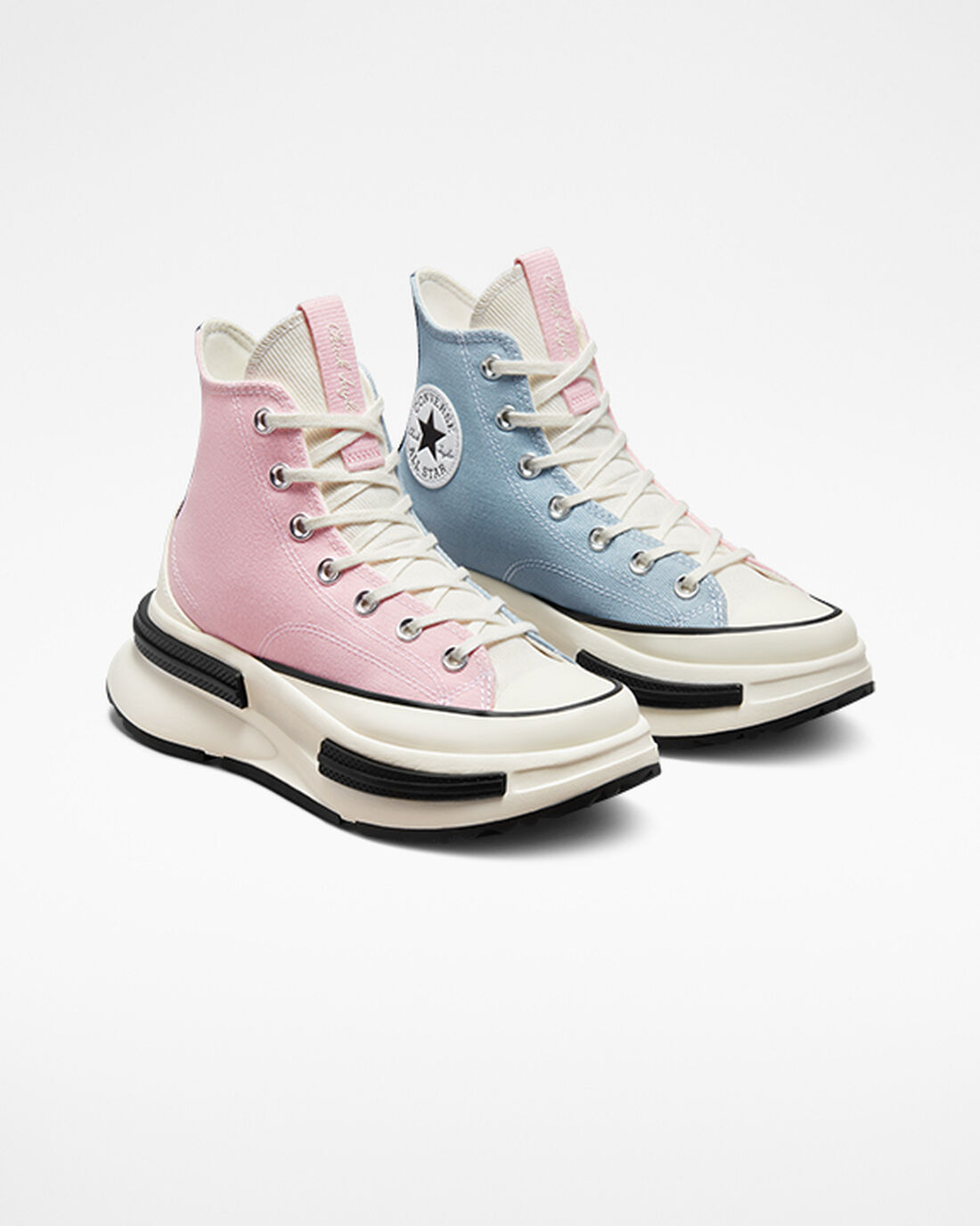 Women's Converse Run Star Legacy CX Denim & Canvas High Top Sneakers Orange Pink | Australia-82543