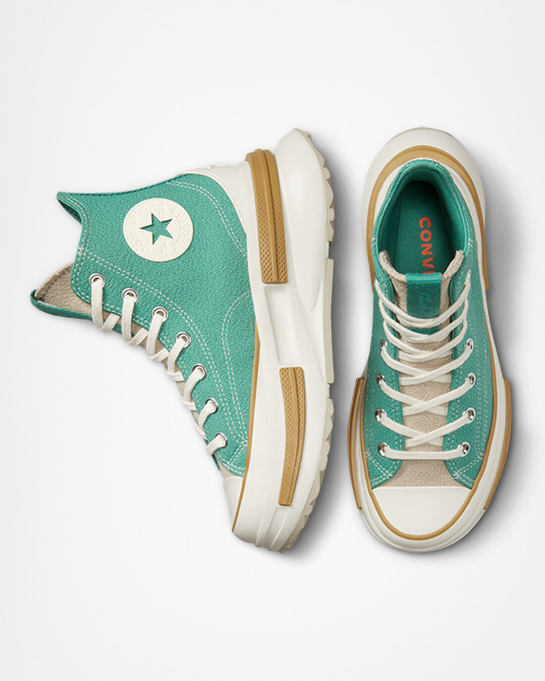 Women's Converse Run Star Legacy CX Textured High Top Shoes Green | Australia-21689