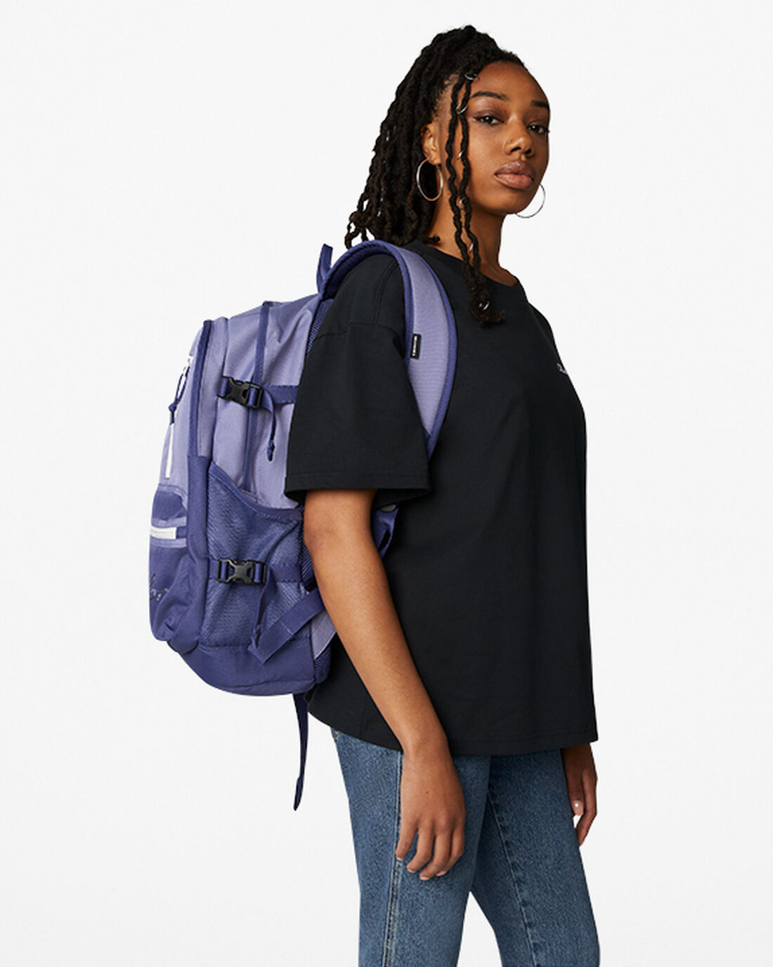 Women\'s Converse Straight Edge Backpacks Purple | Australia-01397