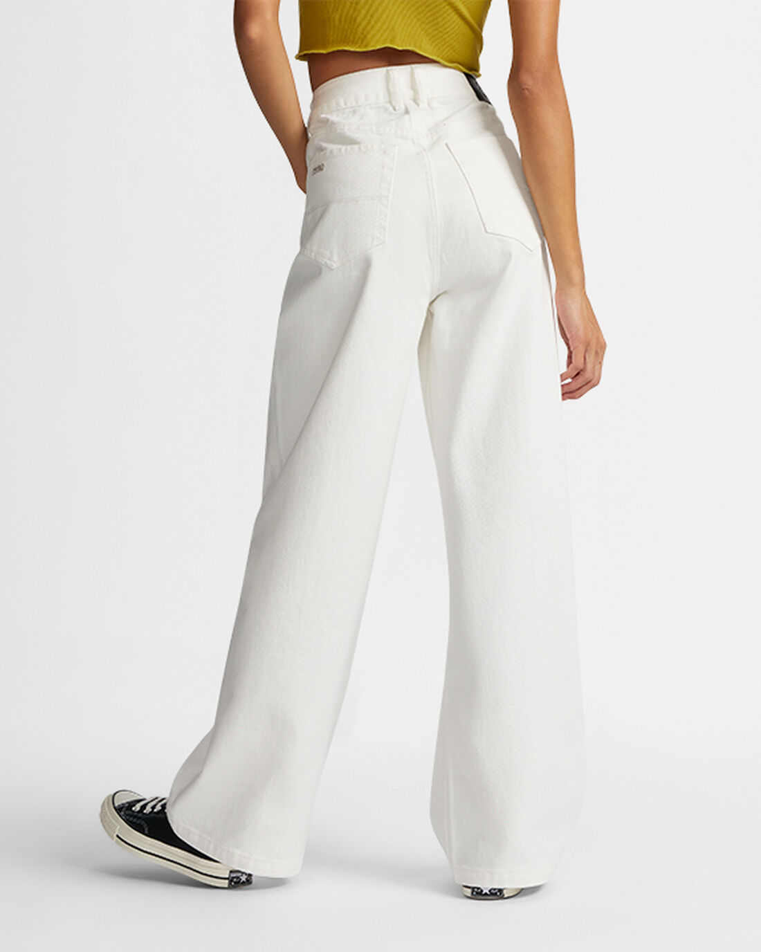 Women's Converse Wide Leg Twill Pants White | Australia-28463