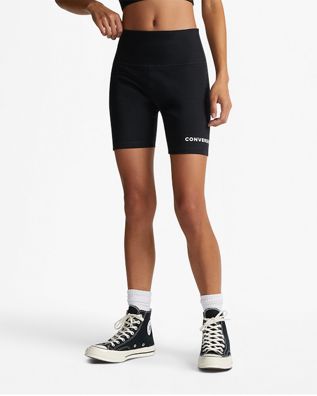 Women\'s Converse Wordmark Bike Shorts Black | Australia-30164