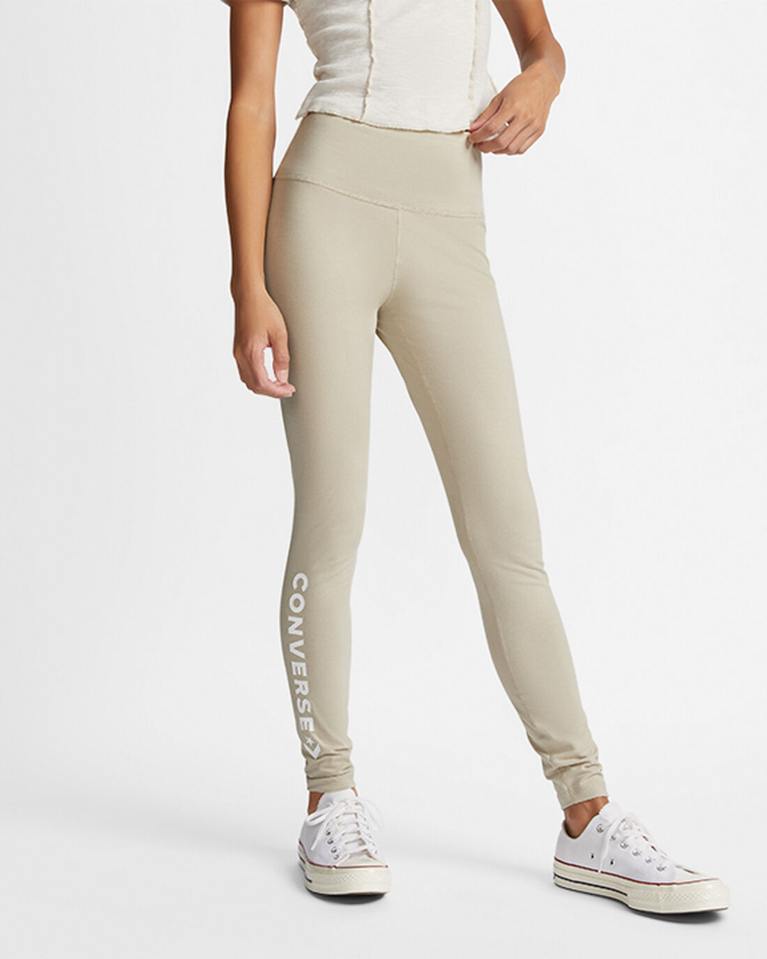 Women\'s Converse Wordmark Legging Pants Grey | Australia-41736