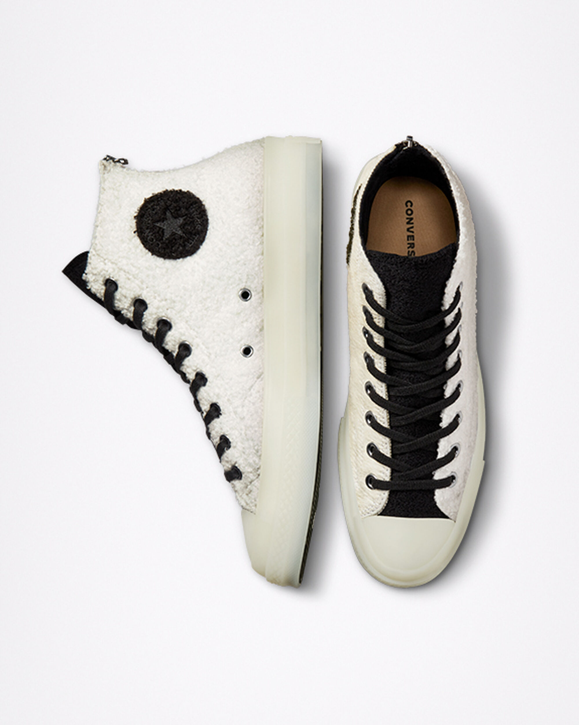 Women's Converse x CLOT Chuck 70 High Top Sneakers White/Black/White | Australia-61092