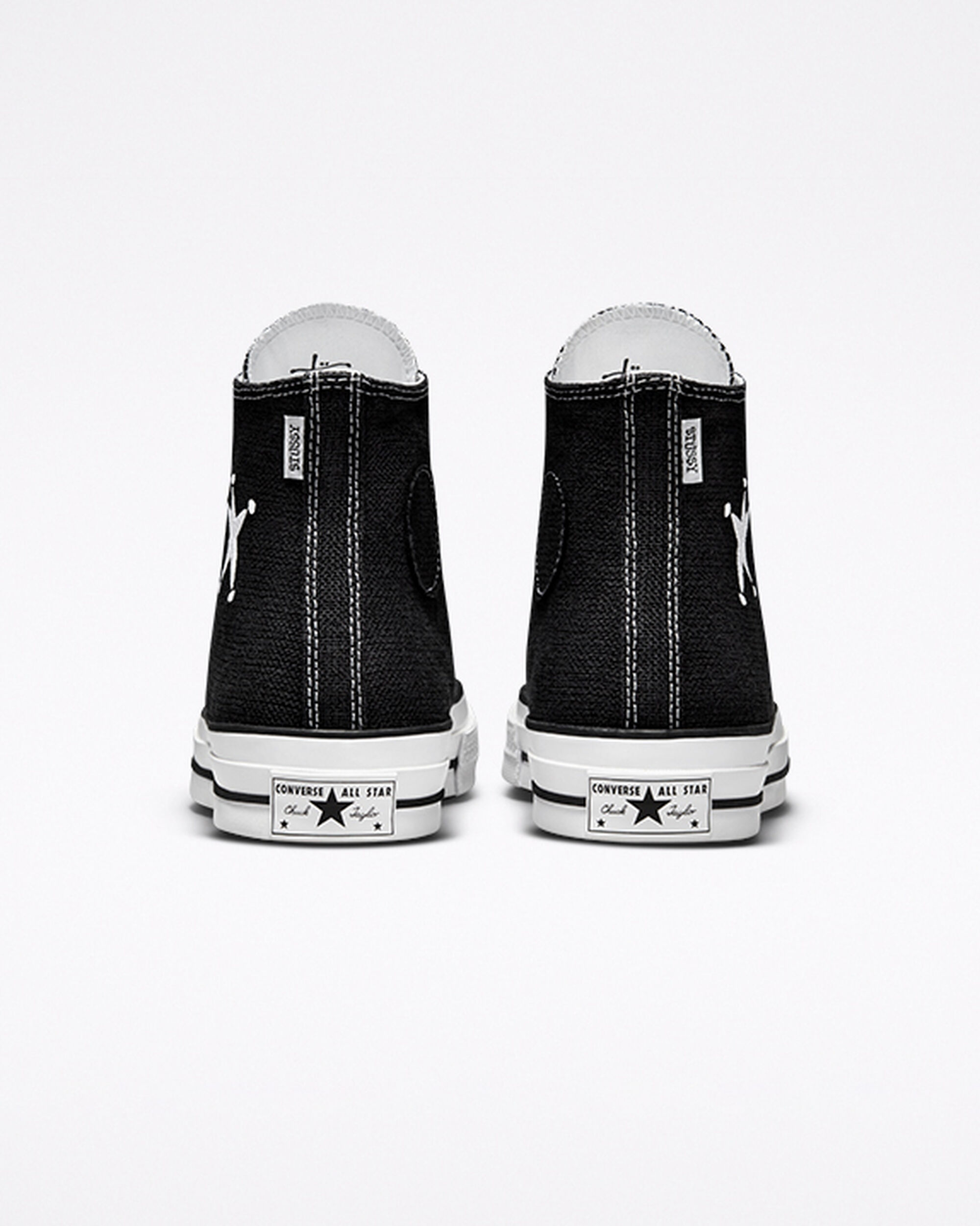 Women's Converse x Stüssy Chuck 70 High Top Sneakers Black/White/Black | Australia-13850